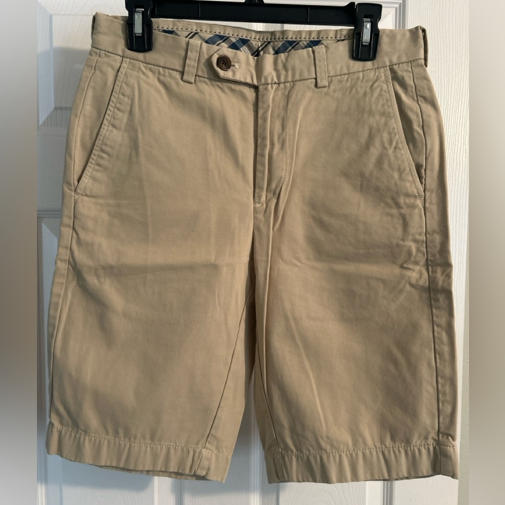 Like New Mens Brooks Brothers Bermuda Chino Shorts W30 Khaki Tan